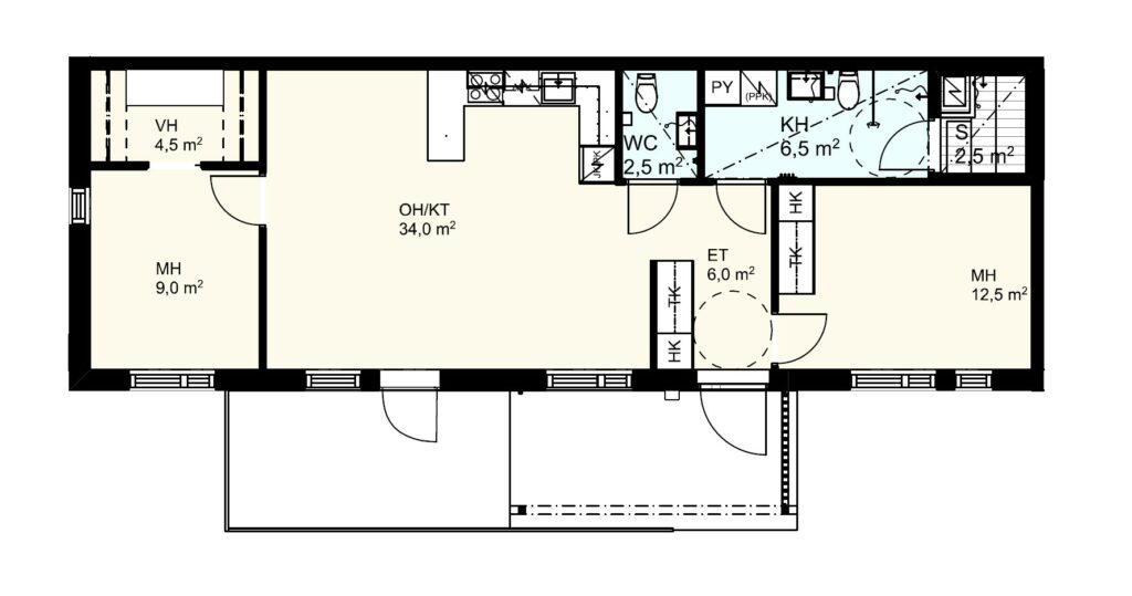 3H+KT+S | 77 m² | A1